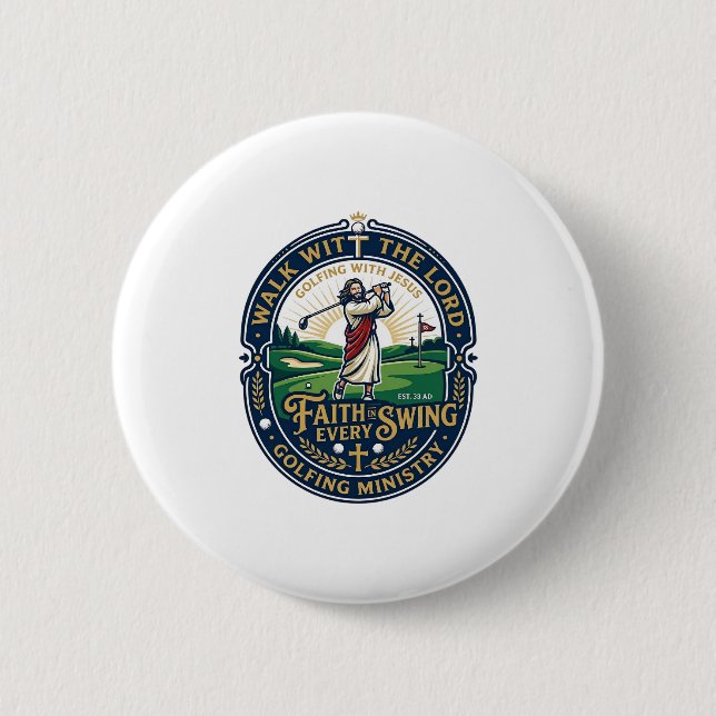 Jesus golftröja trobaserad design_1 knapp (Framsida)