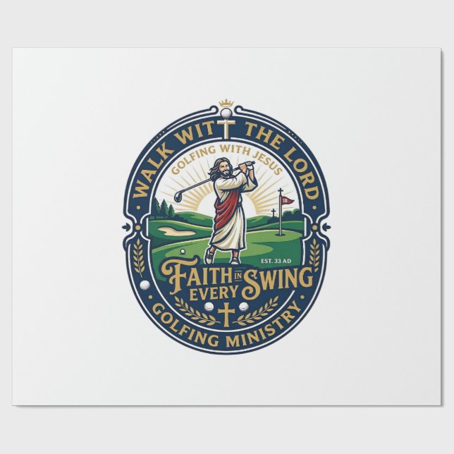 Jesus golftröja trobaserad design_1 presentpapper (Platt)