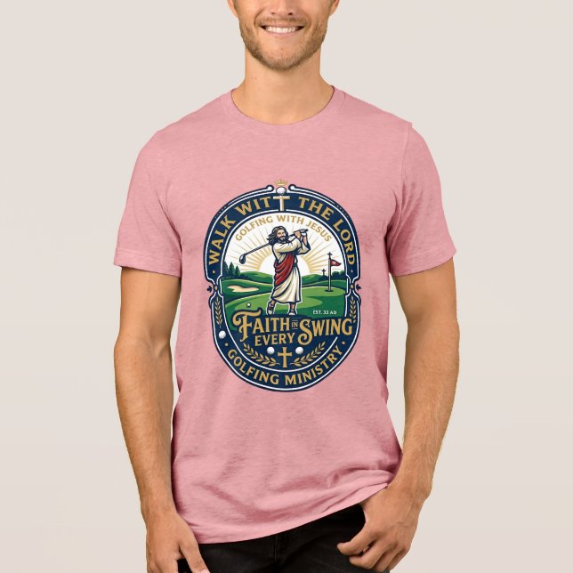 Jesus golftröja trobaserad design_1 t shirt (Framsida)