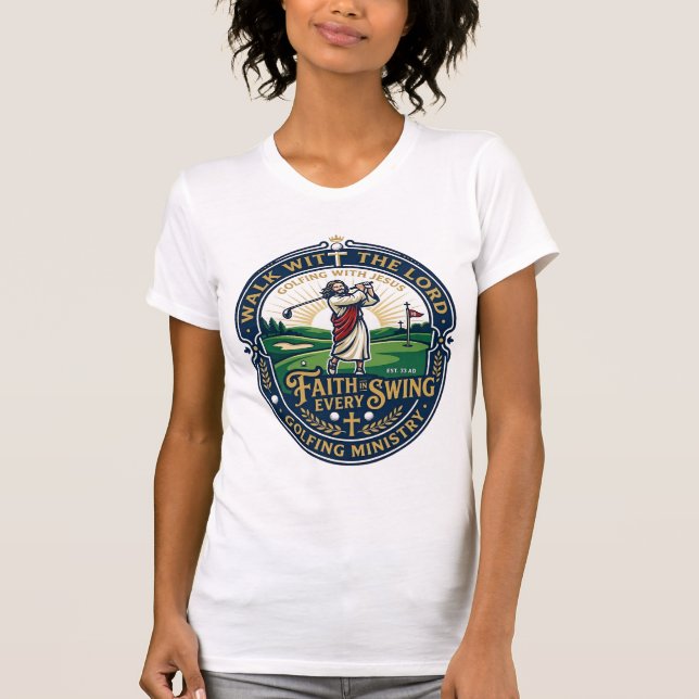 Jesus golftröja trobaserad design_1 t shirt (Framsida)