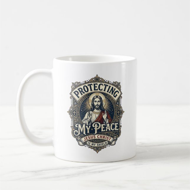 Jesus Gränser Självrespekt Tröja Tro Baserad Desig Kaffemugg (Vänster)