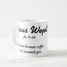 Jesus grät kaffemuggen
