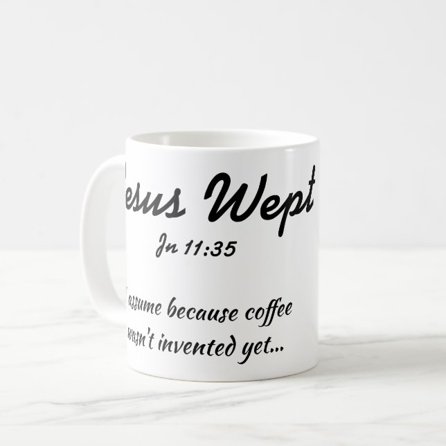 Jesus grät kaffemuggen kaffemugg (Framsida vänster)