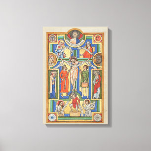 Jesus Grått medeltida belysning Canvastryck