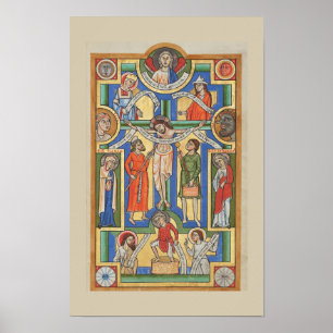 Jesus Grått medeltida belysning Poster