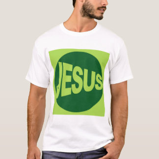 Jesus - grön stil t shirt