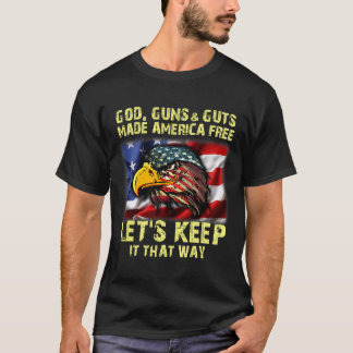 Jesus gud Gunnar och Guts gjorde Amerika fria. T Shirt