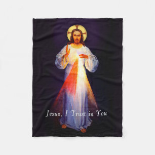 Jesus gudomlig barmhärtighet Blanket Fleecefilt