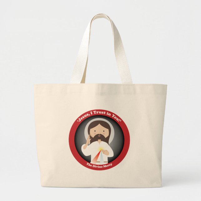 Jesus gudomliga Mercy Jumbo Tygkasse (Framsidan)