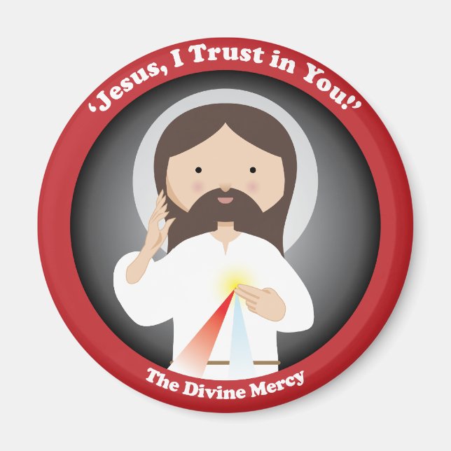 Jesus gudomliga Mercy Magnet (Framsidan)