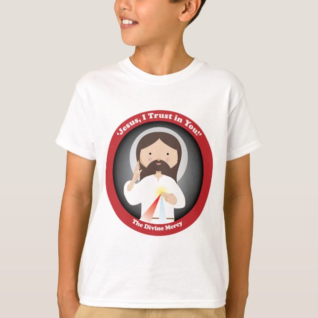 Jesus gudomliga Mercy T-shirt (Framsida)
