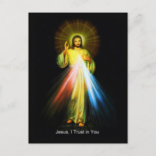 Jesus gudomligt katolskt vykort