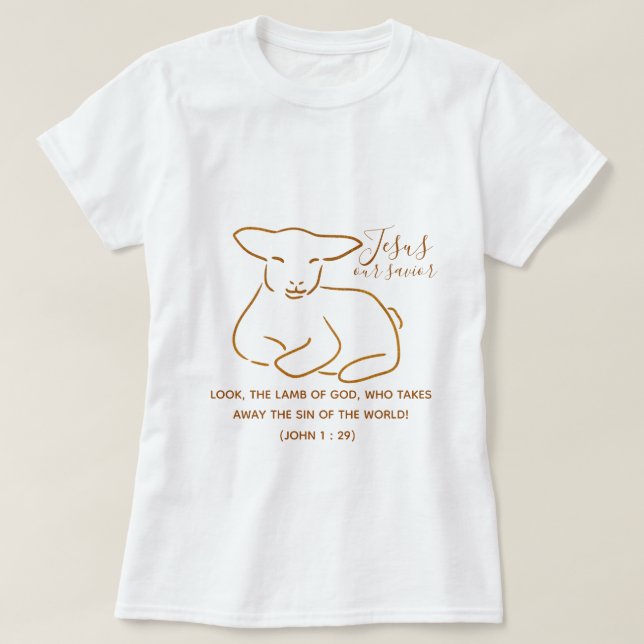 Jesus, Guds lamm - Anpassad T-Shirt (Design framsida)
