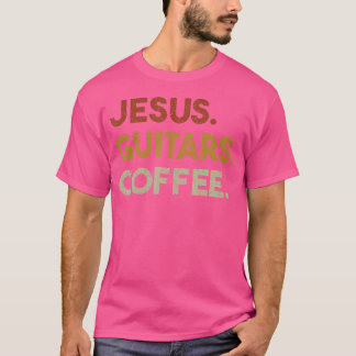 Jesus Guitars Coffee - Christian Manar Guitar Wors T Shirt