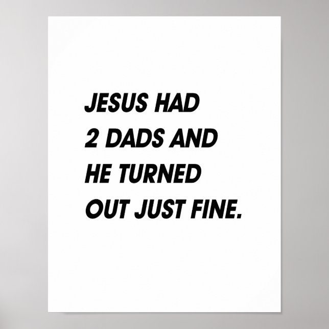 JESUS HADE 2 PAPPOR OCH SÄNDE UT BRA POSTER (Framsidan)