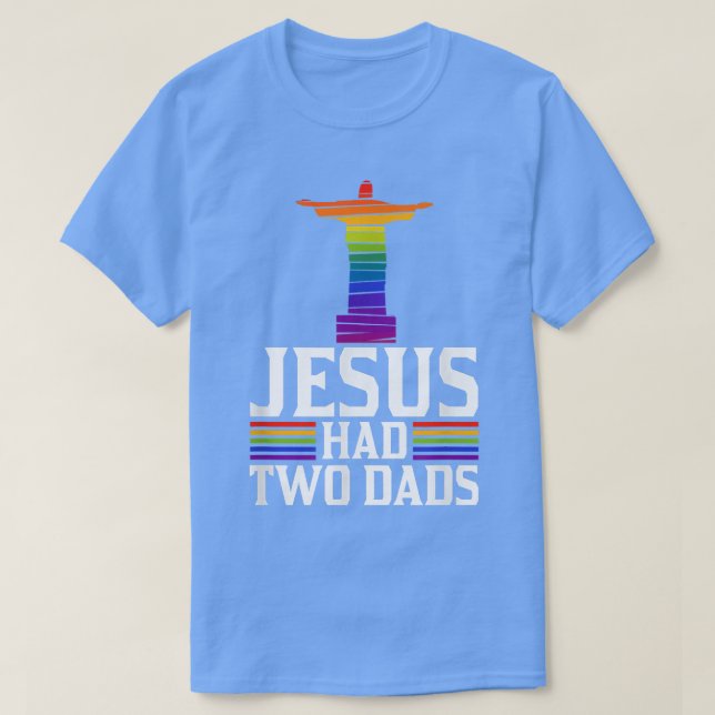 Jesus hade två Pappor-Trendig. T Shirt (Design framsida)