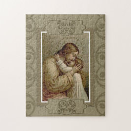 Jesus hållande ung flickabarn pussel