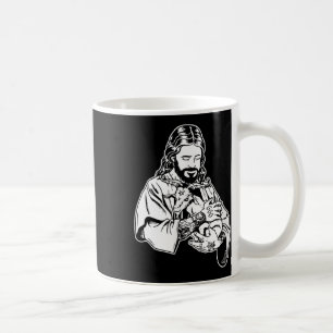 Jesus håller get Baphomet ockult satanisk tatuerin Kaffemugg