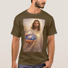 Jesus håller universum i sina händer T-shirt
