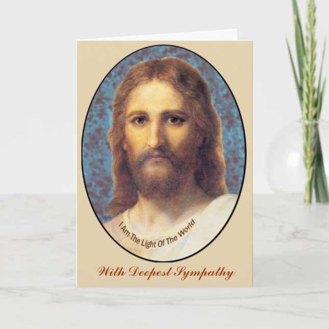 Jesus hälsningskort - sympati kort (Framsida)