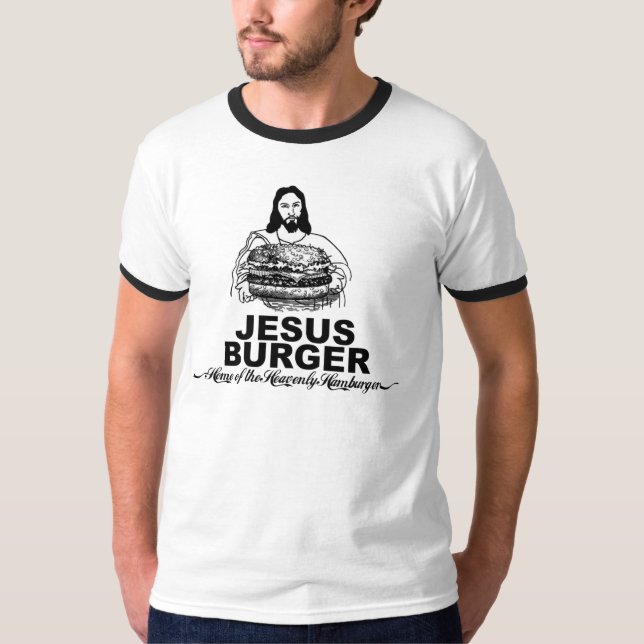 Jesus hamburgare t shirt (Framsida)
