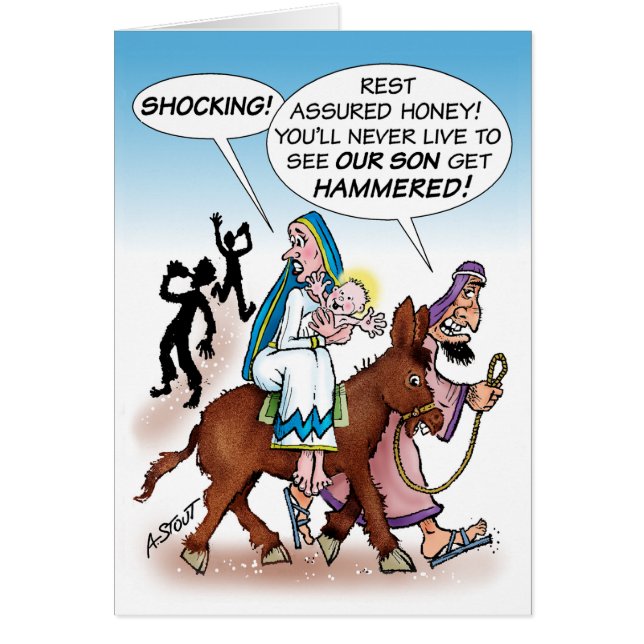 Jesus "Hammered"? - Hälsningskort (Framsidan)