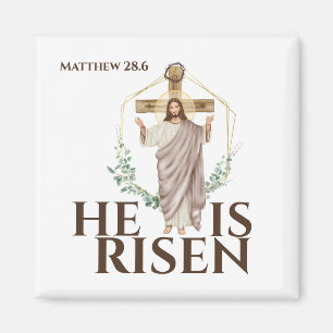 Jesus, han är utskriven Matthew 28.6 Påsk helgda Magnet