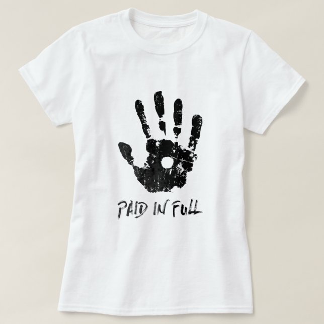 Jesus Hand Print Betalat i Fullt Christian T Shirt (Design framsida)