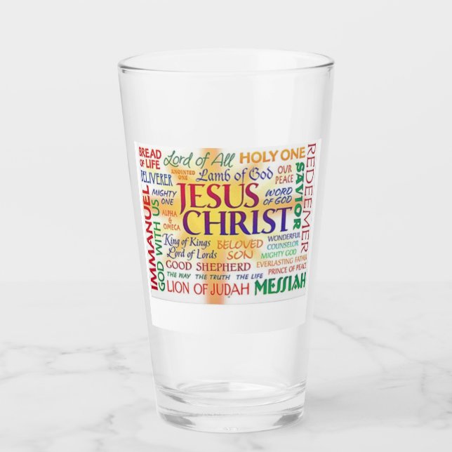 JESUS - HANS många namn Glaskopp (Framsida)