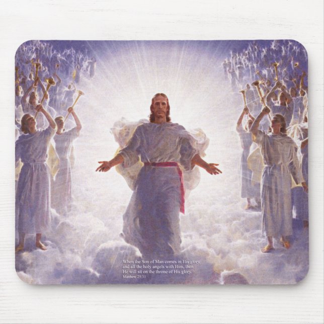 Jesus & hans Mousepad för änglar 1 alternativ Musmatta (Framsidan)
