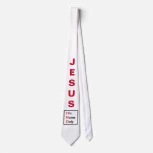 Jesus - Hans Namn Endast Neck Tie (vit) (original) Slips