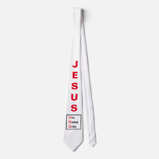 Jesus - Hans Namn Endast Neck Tie (vit) (original) Slips