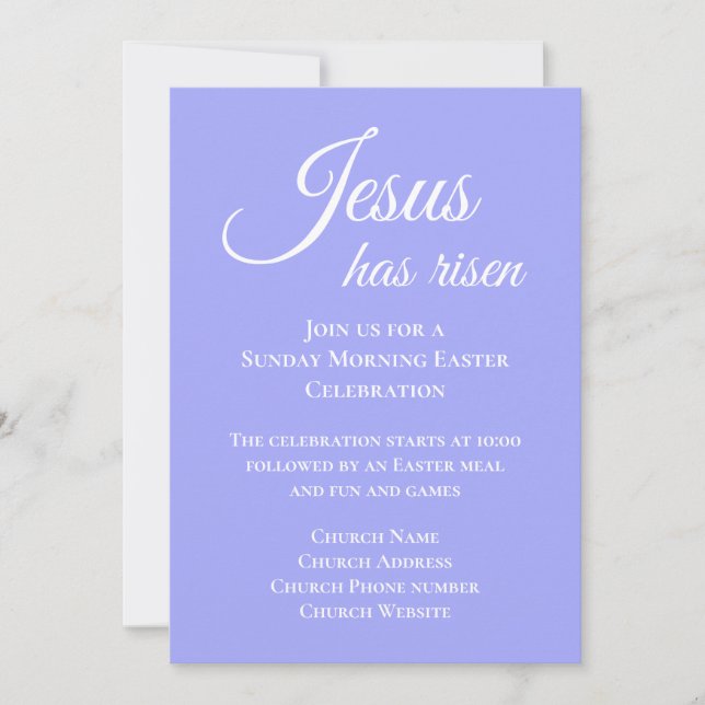 Jesus har återfått den kristna Påsk kyrkomåltiden Inbjudningar (Framsida)