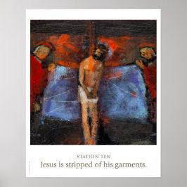 Jesus har blivit av med kläder från station 1. poster