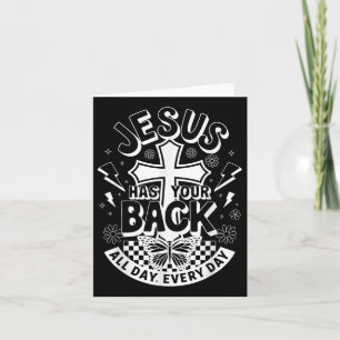 Jesus har din bakgård Groovy Retro Christian Manar Kort
