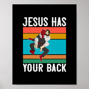 Jesus har din brasilianska Jiu Jitsu Gift Chris Poster