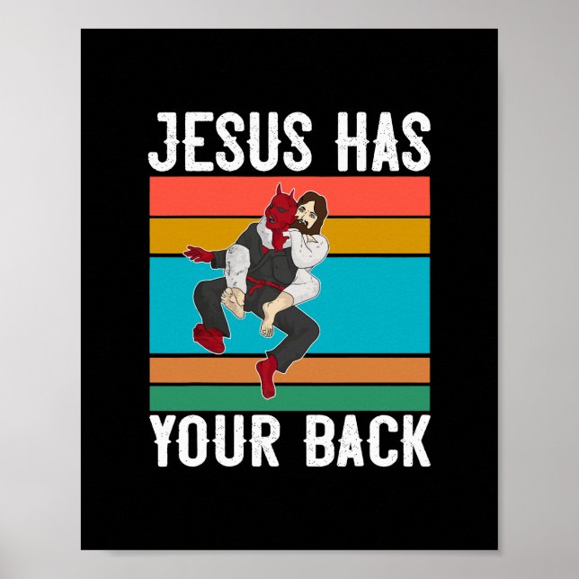 Jesus har din brasilianska Jiu Jitsu Gift Chris Poster (Framsidan)