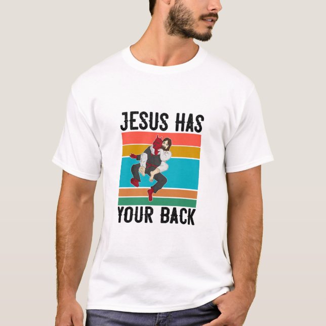 Jesus har din brasilianska Jiu Jitsu Gift Chris T Shirt (Framsida)