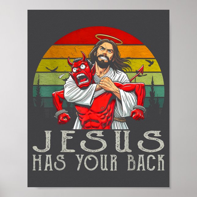 Jesus har din rygg ! Jesus  Poster (Framsidan)