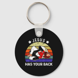 Jesus Har Din Rygg Jiu Jitsu Grappling vs Djävulen Nyckelring