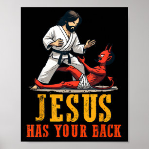Jesus har din underliga kristna Jiu-jitsu Poster