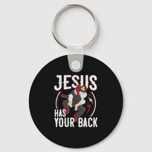 Jesus har ditt brasilianska Jiu Jitsu BJJ Kristus Nyckelring