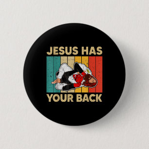 Jesus har ditt tillbaka Jiu Jitsu Retro Christian Knapp