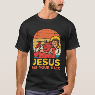 Jesus har ditt tillbaka Jiu Jitsu Retro Christian  T Shirt
