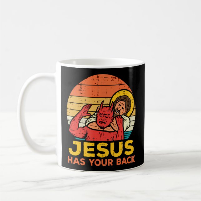 Jesus har er tillbaka Jiu Jitsu Christian Kaffemugg (Vänster)