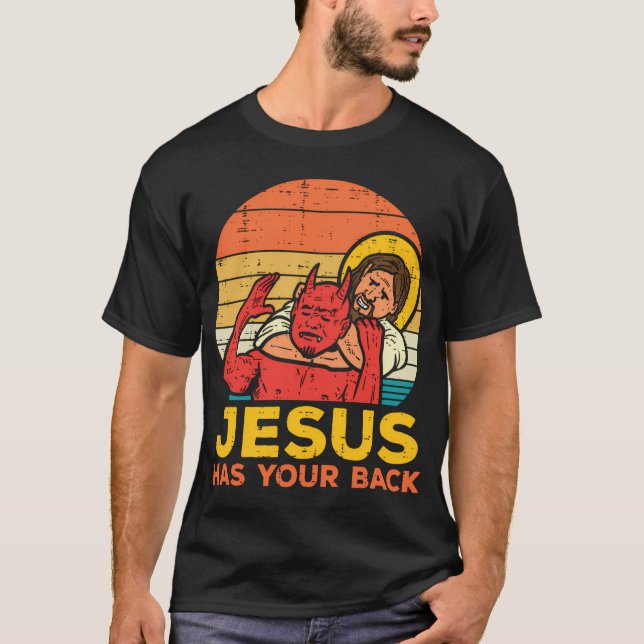 Jesus har er tillbaka Jiu Jitsu Christian T Shirt (Framsida)