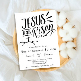Jesus har fått konstkyrkan Påsk Sunrise Service Inbjudningar
