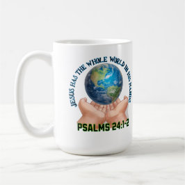 Jesus Har Hela Världen i Sina Händer-Kristen Kaffemugg