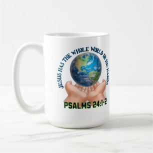 Jesus Har Hela Världen i Sina Händer-Kristen Kaffemugg