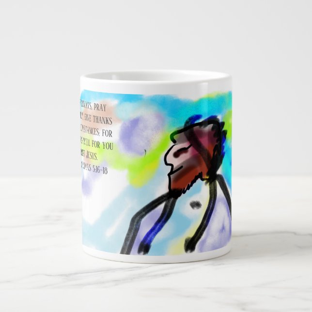 jesus här jumbo mugg (Framsidan)